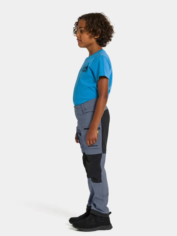 Kotten Kids039 ZippOff Pants True Blue Kids Didriksons Waterproof Trousers
