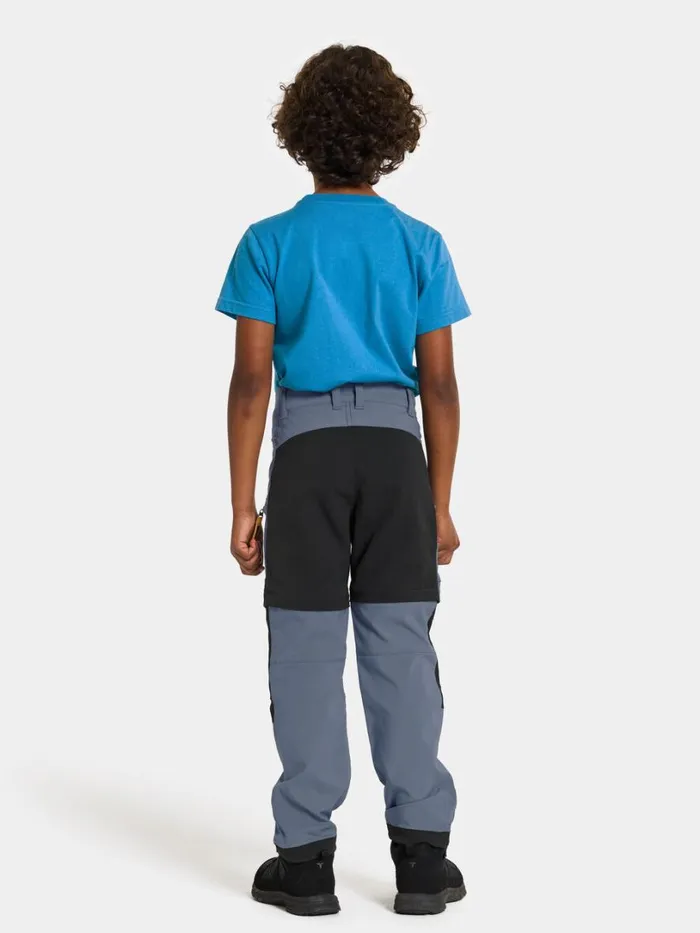 Kotten Kids039 ZippOff Pants True Blue Kids Didriksons Waterproof Trousers