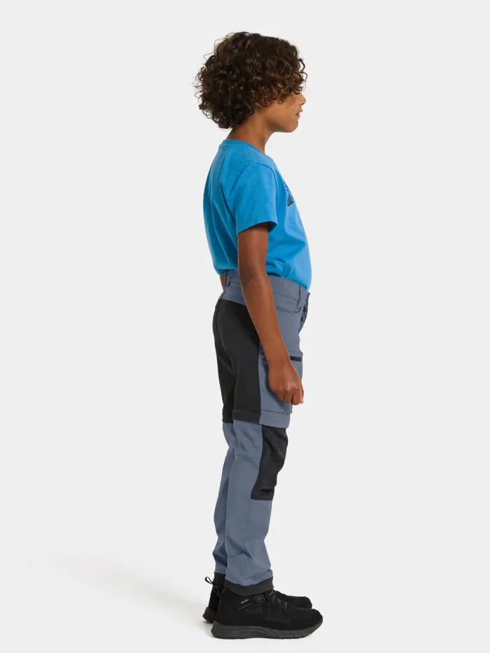 Kotten Kids039 ZippOff Pants True Blue Kids Didriksons Waterproof Trousers