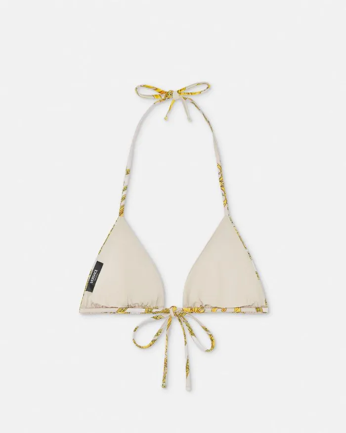 La Coupe Des Dieux Bikini Top Goldprint Women Versace Swimwear