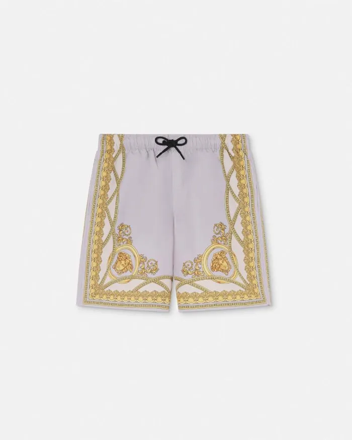 La Coupe Des Dieux Boardshorts Grayprint Men Versace Swimwear