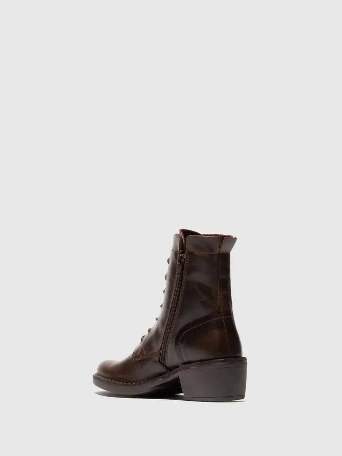 Laceup Ankle Boots MILU044FLY DARK BROWN Women Fly London Ankle Boots