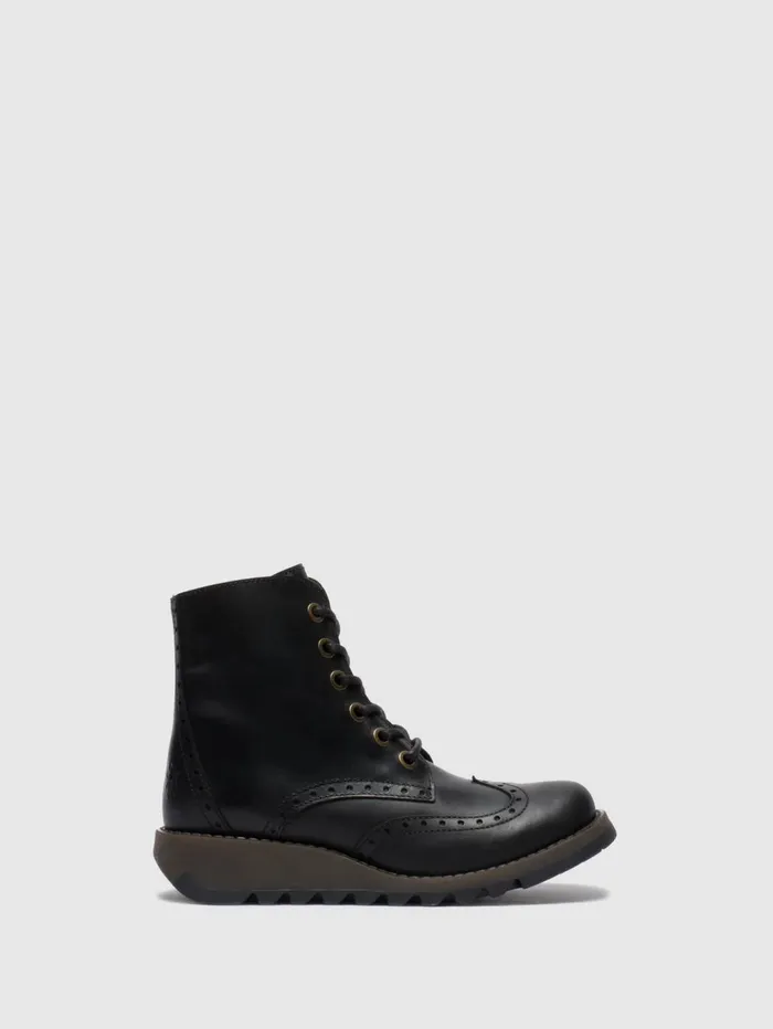 Laceup Ankle Boots SARL069FLY BLACK Women Fly London Ankle Boots