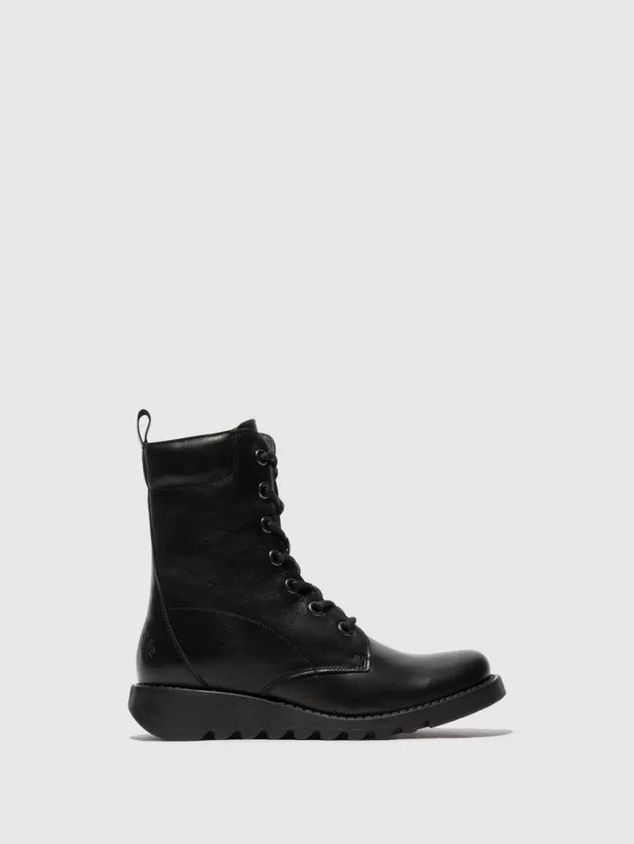 Laceup Ankle Boots SILF015FLY BLACK Women Fly London Ankle Boots