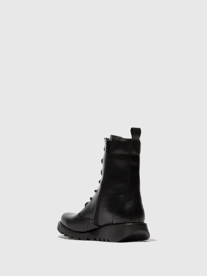 Laceup Ankle Boots SILF015FLY BLACK Women Fly London Ankle Boots