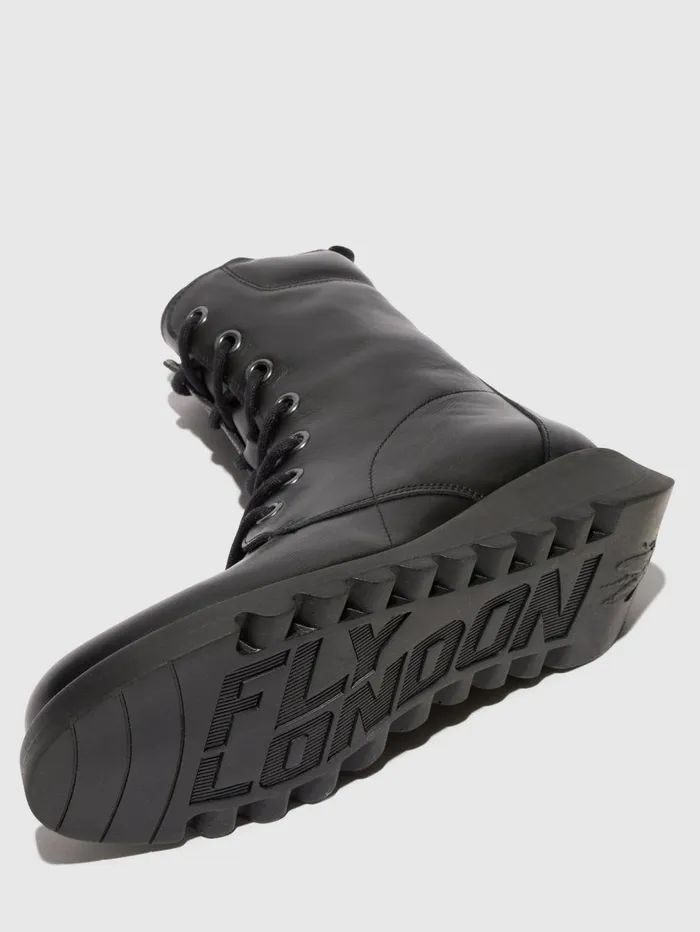 Laceup Ankle Boots SILF015FLY BLACK Women Fly London Ankle Boots
