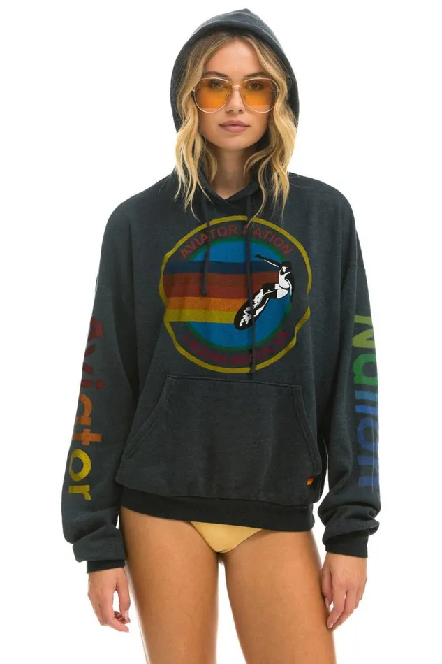 Laguna Beach Relaxed Pullover Hoodie 8211 Charcoal WomenMen Aviator Nation Hoodies Laguna Beach Relaxed Pullover Hoodie 8211 Charcoal WomenMen Aviator Nation Hoodies