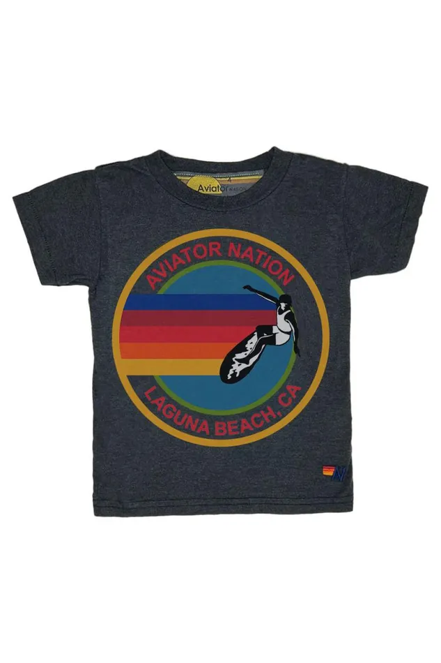 Laguna Beach Tee 8211 Charcoal Kids Aviator Nation Tees