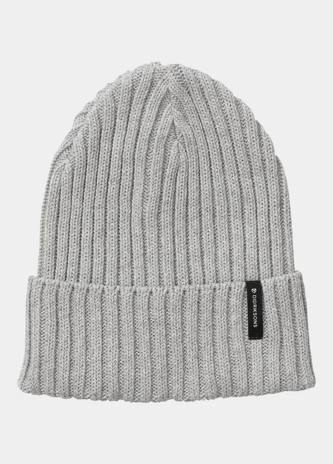 Laken Beanie Grey Melange WomenMen Didriksons Hats and Caps