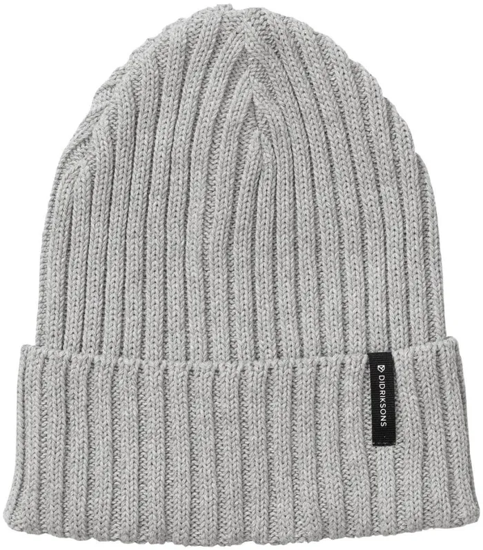 Laken Beanie Grey Melange WomenMen Didriksons Hats and Caps