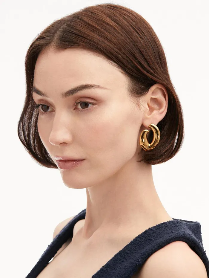 Large O Stud Earrings Gold Women Oscar De La Renta Earrings Large O Stud Earrings Gold Women Oscar De La Renta Earrings