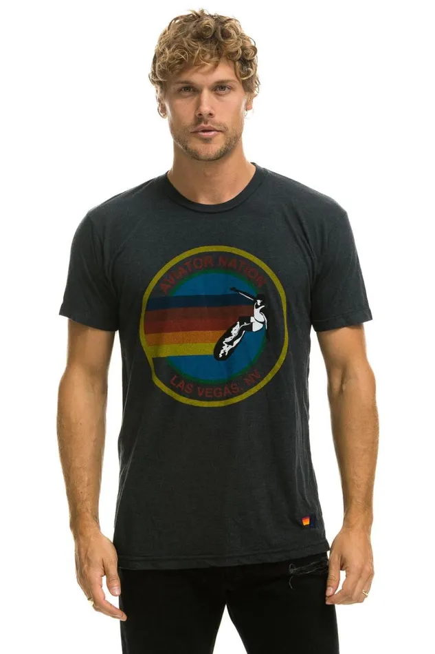Las Vegas Tee 8211 Charcoal WomenMen Aviator Nation Tees
