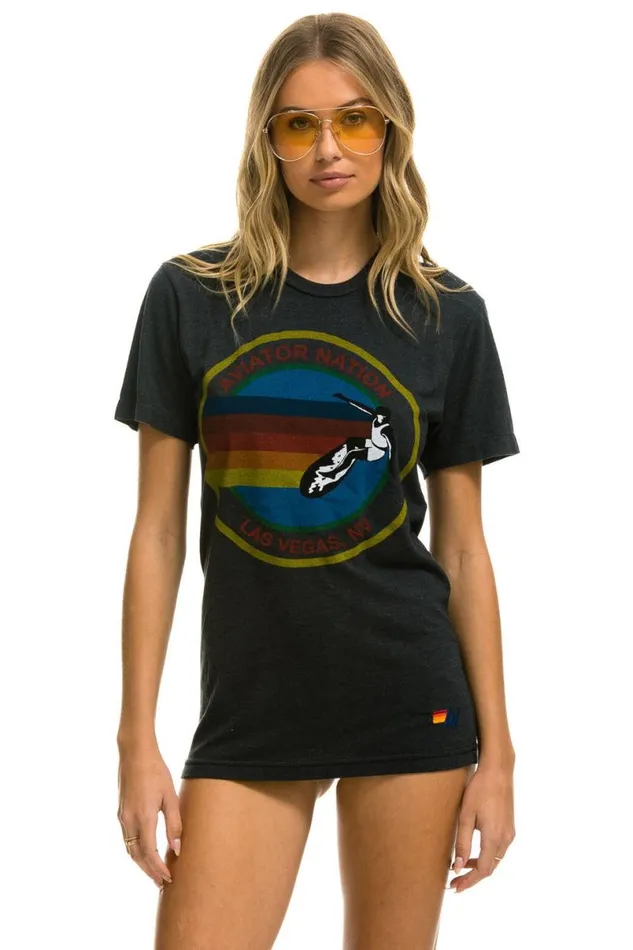 Las Vegas Tee 8211 Charcoal WomenMen Aviator Nation Tees