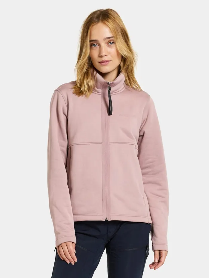 Leah Women039s Fullzip Oyster Lilac Women Didriksons Fleece and Midlayers