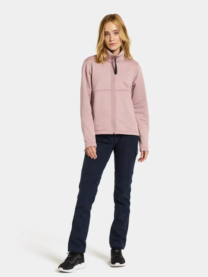 Leah Women039s Fullzip Oyster Lilac Women Didriksons Fleece and Midlayers