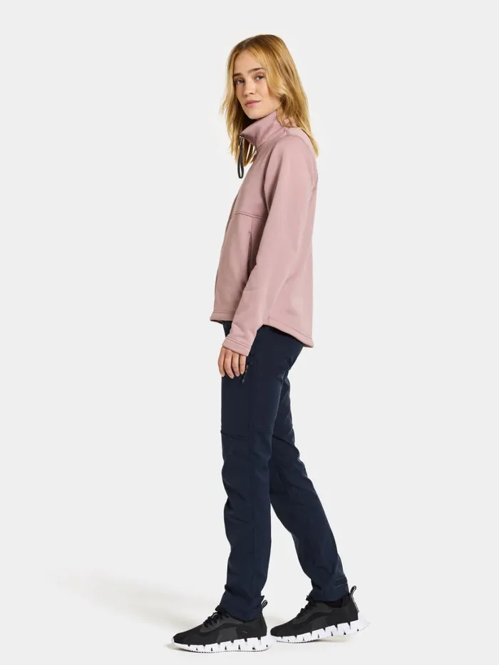 Leah Women039s Fullzip Oyster Lilac Women Didriksons Fleece and Midlayers