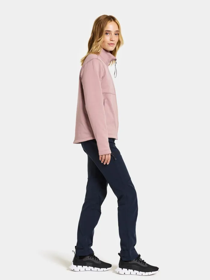 Leah Women039s Fullzip Oyster Lilac Women Didriksons Fleece and Midlayers