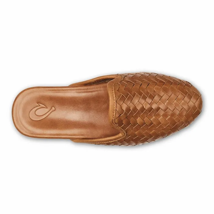 Leather Women Olukai Mii Woven Leather Mule Shoes 8211 Fox