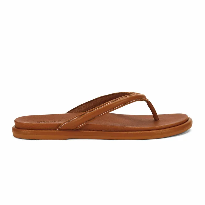 Leather Women Olukai Tiare Leather Beach Sandals 8211 Fox