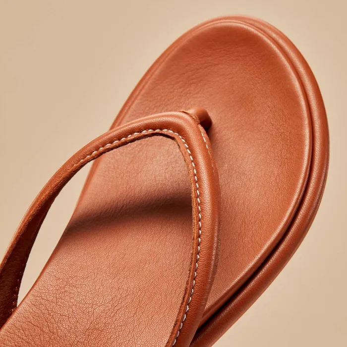 Leather Women Olukai Tiare Leather Beach Sandals 8211 Fox
