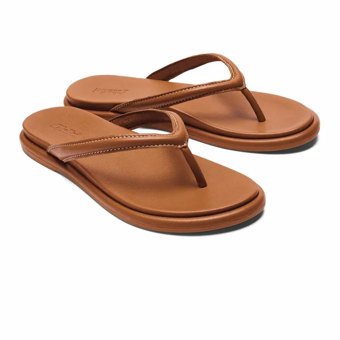 Leather Women Olukai Tiare Leather Beach Sandals 8211 Fox