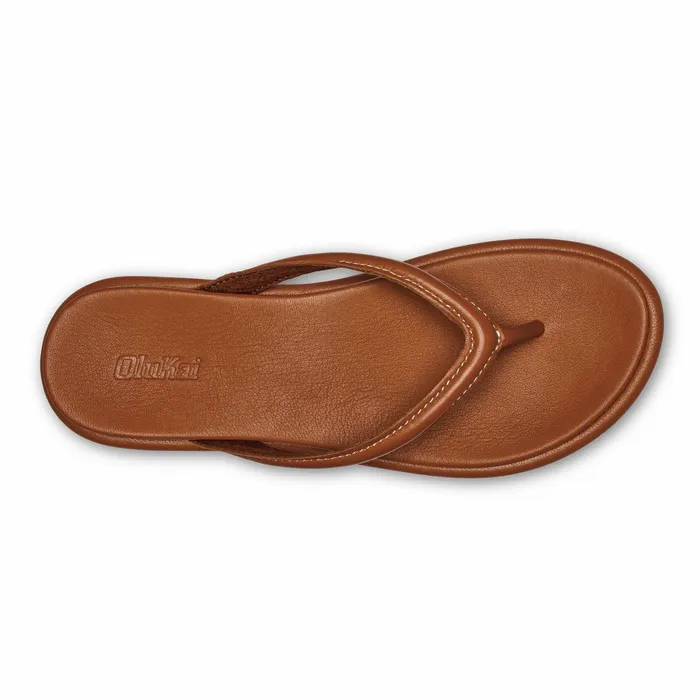 Leather Women Olukai Tiare Leather Beach Sandals 8211 Fox