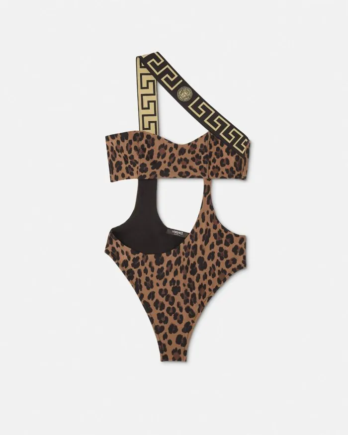 Leopard OnePiece Swimsuit Animalier Women Versace Swimwear