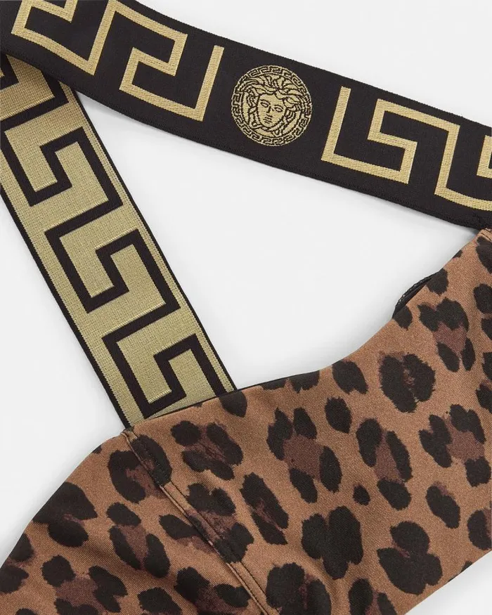Leopard OnePiece Swimsuit Animalier Women Versace Swimwear