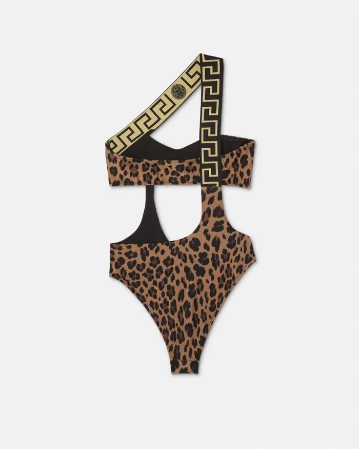 Leopard OnePiece Swimsuit Animalier Women Versace Swimwear