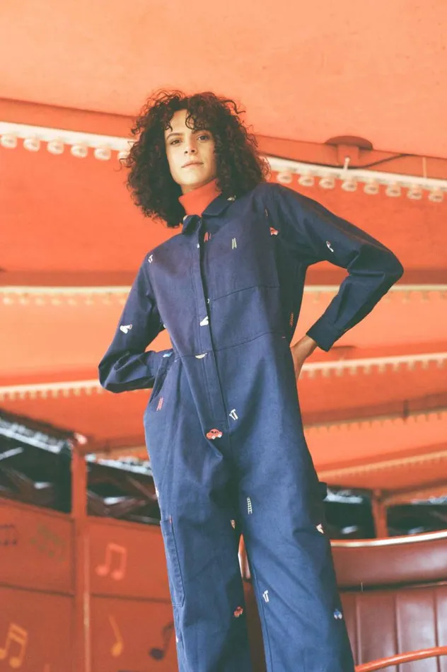 LF Markey Boilersuits Women Angus Boilersuit Workshop Embroidery