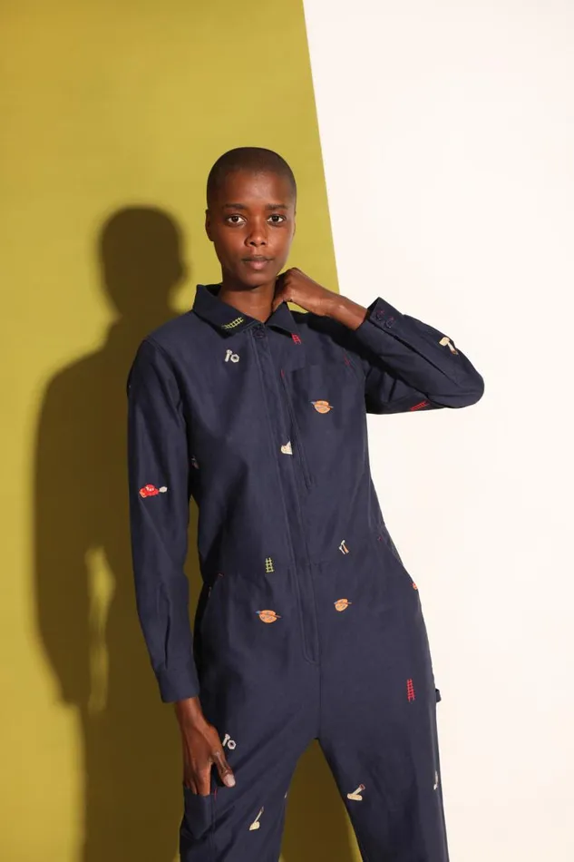 LF Markey Boilersuits Women Angus Boilersuit Workshop Embroidery