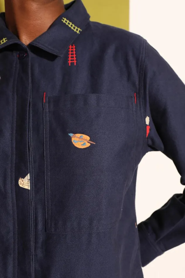 LF Markey Boilersuits Women Angus Boilersuit Workshop Embroidery