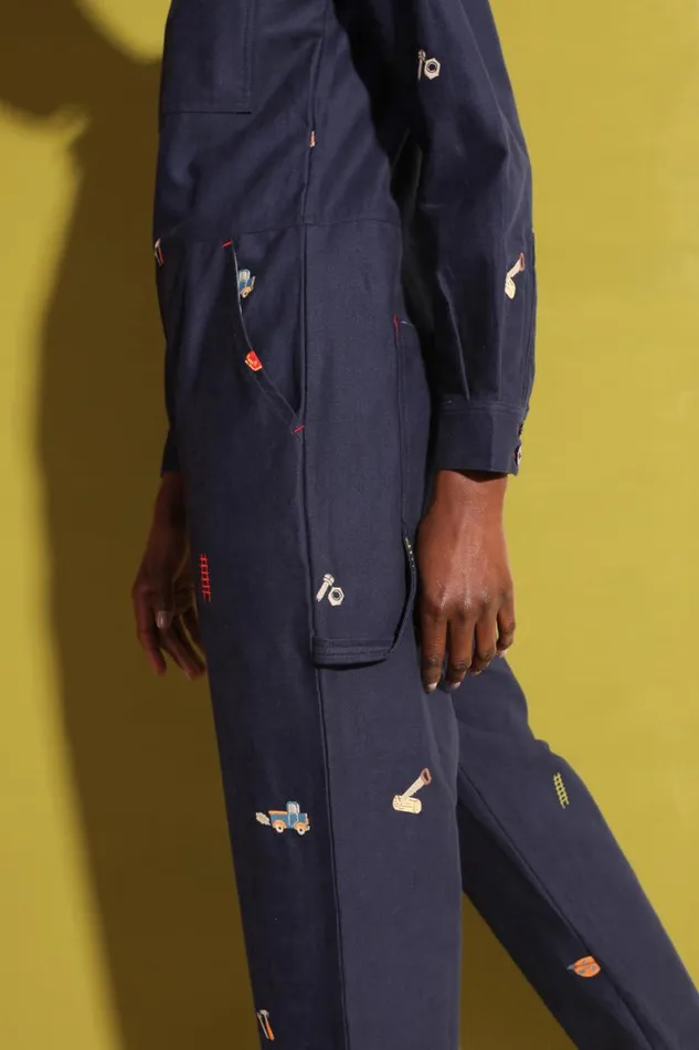 LF Markey Boilersuits Women Angus Boilersuit Workshop Embroidery