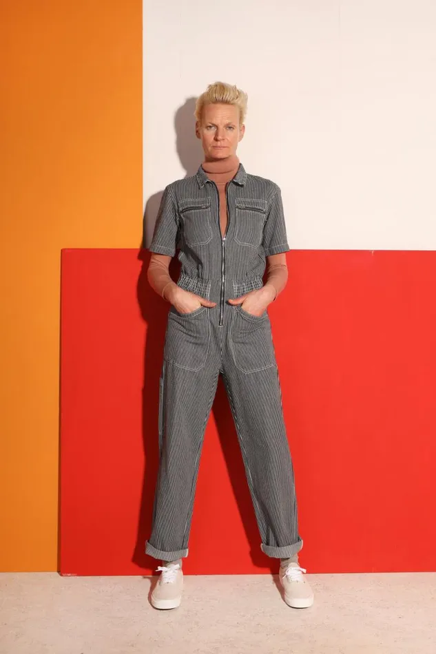 LF Markey Boilersuits Women Danny Boilersuit Indigo Stripe