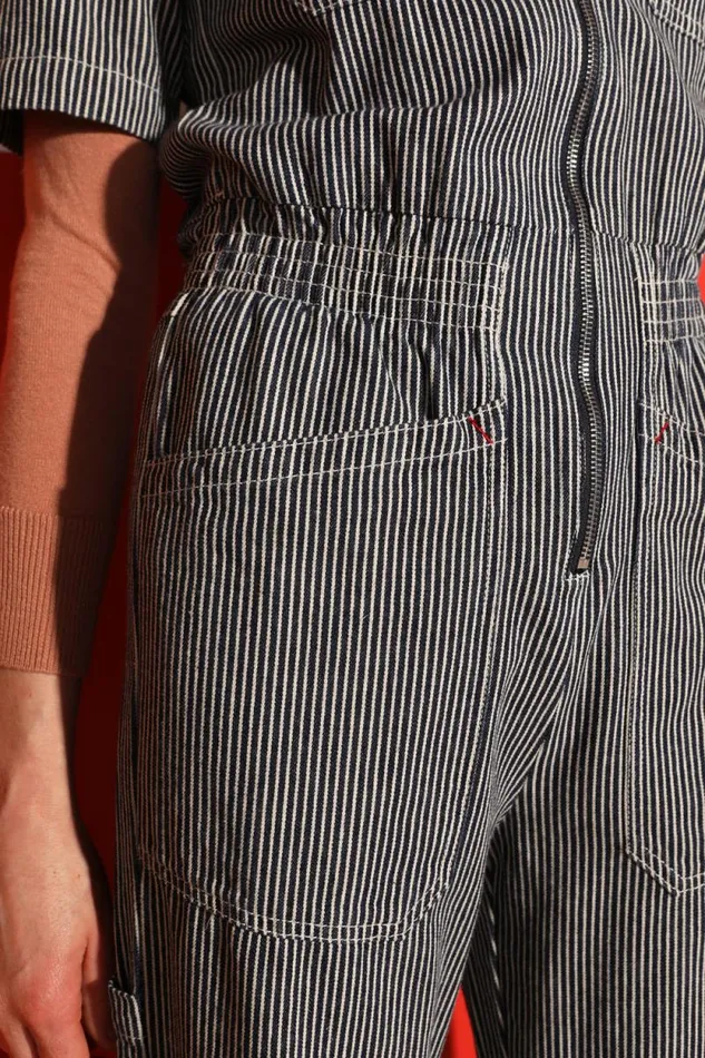 LF Markey Boilersuits Women Danny Boilersuit Indigo Stripe