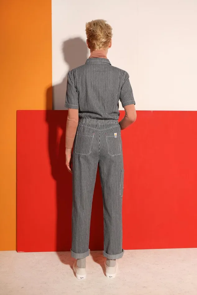 LF Markey Boilersuits Women Danny Boilersuit Indigo Stripe
