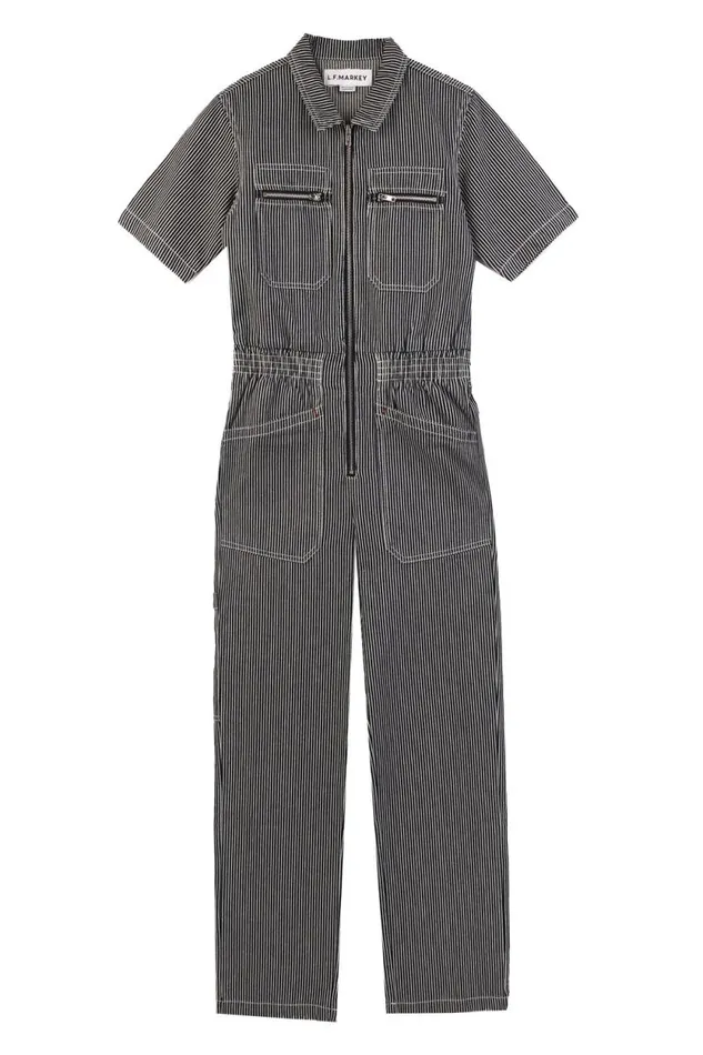 LF Markey Boilersuits Women Danny Boilersuit Indigo Stripe