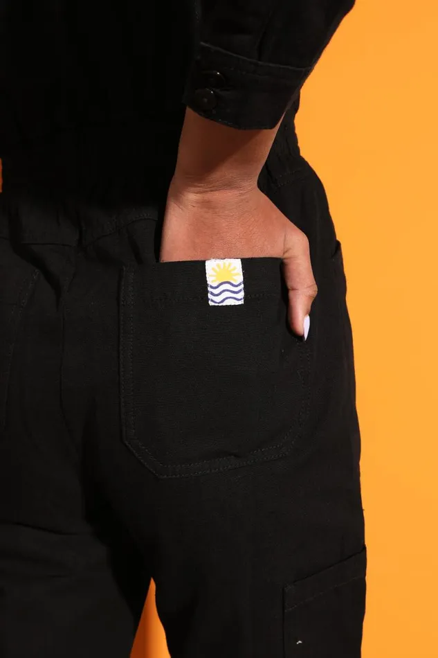 LF Markey Boilersuits Women Danny Boilersuit Jet Black Canvas