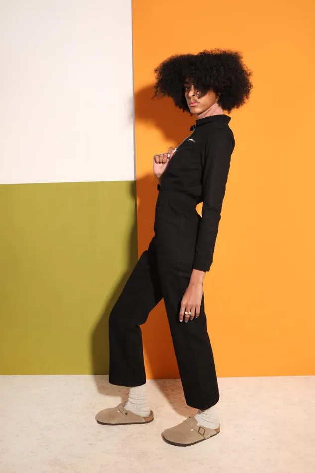 LF Markey Boilersuits Women Danny Boilersuit Jet Black Canvas