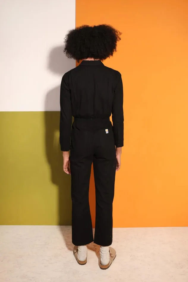 LF Markey Boilersuits Women Danny Boilersuit Jet Black Canvas
