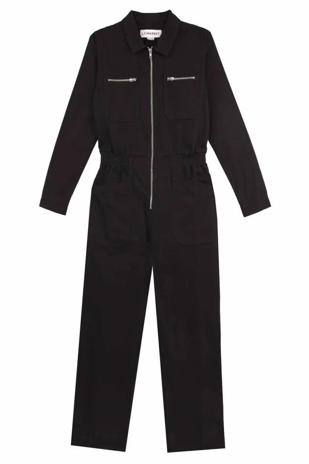 LF Markey Boilersuits Women Danny Boilersuit Jet Black Canvas