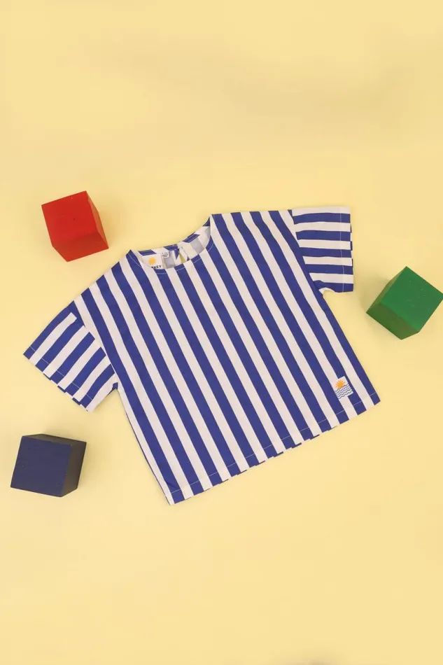LF Markey Kids Kids Kids Defoe Top Blue Stripe