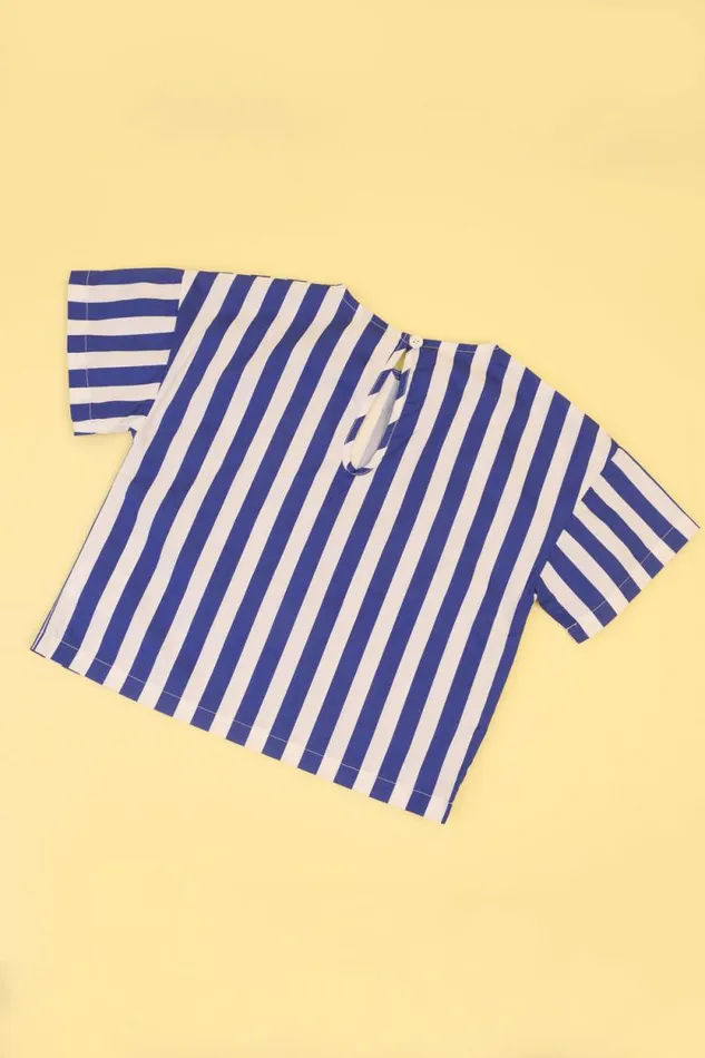 LF Markey Kids Kids Kids Defoe Top Blue Stripe