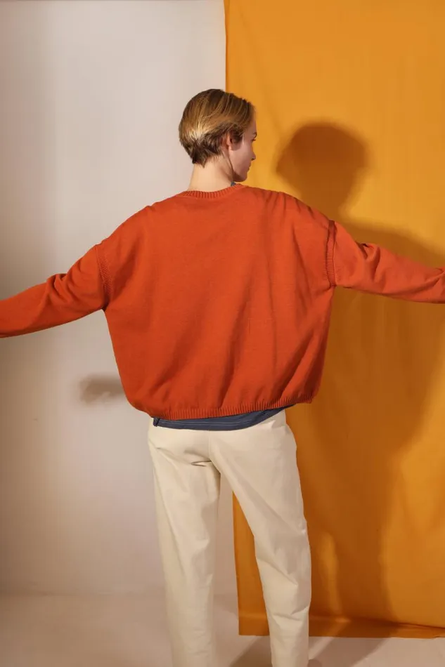 LF Markey Knitwear Women Eno Knit Burnt Orange