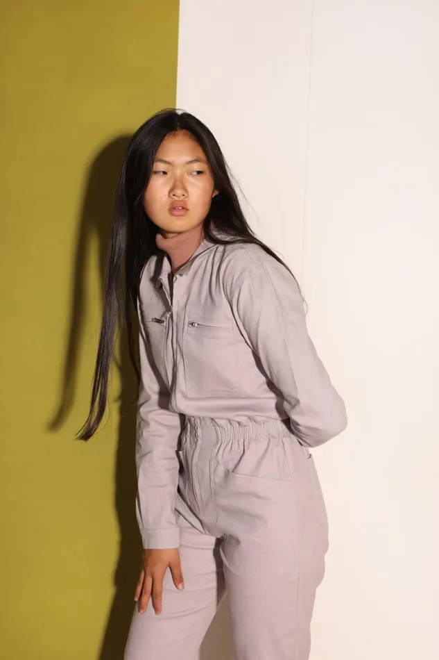 LF Markey One Pieces Women Danny Stretch Drill Boilersuit Cloud