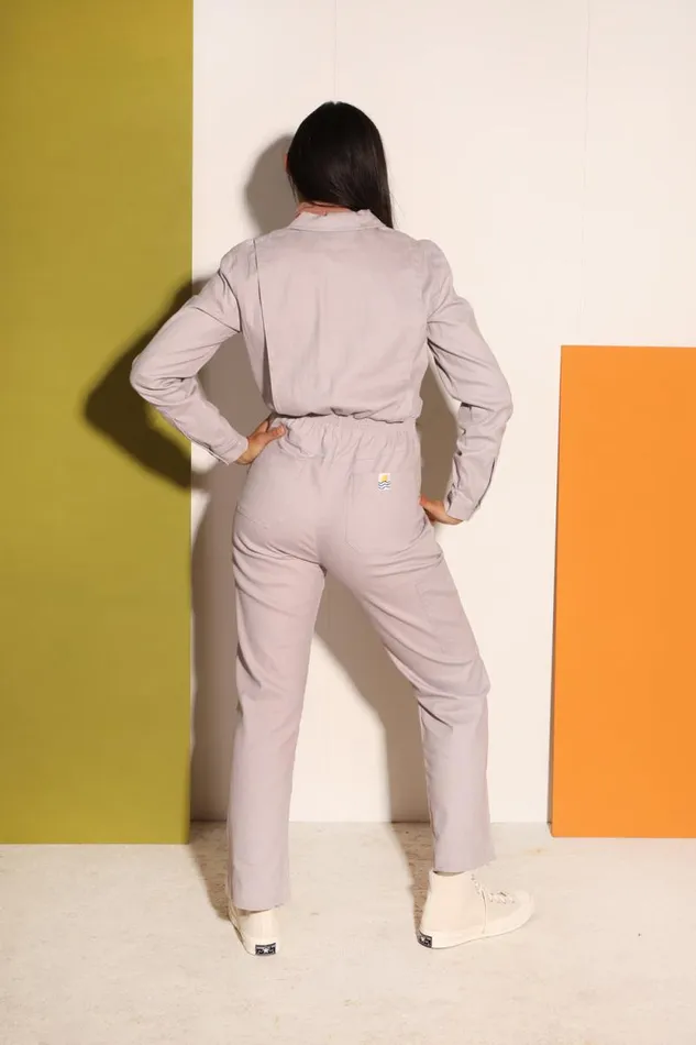 LF Markey One Pieces Women Danny Stretch Drill Boilersuit Cloud