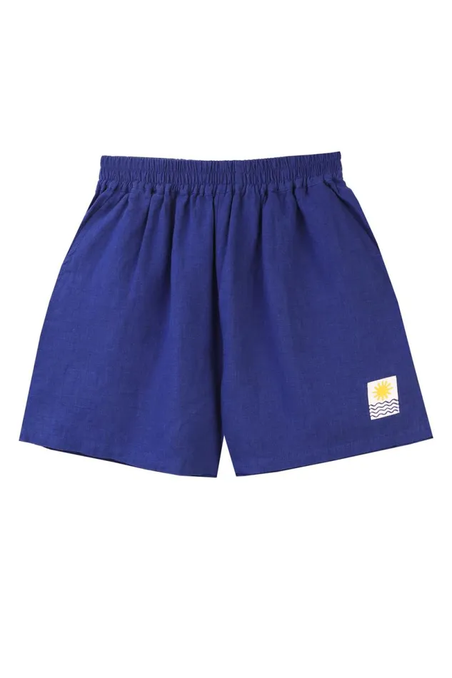 LF Markey Shorts Women Basic Linen Shorts Cobalt