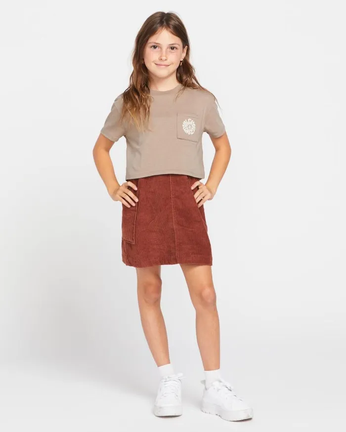 Little Girls Pkt Dial Short Sleeve Tee 8211 Moondust Kids Volcom TShirts and Tanks Little Girls Pkt Dial Short Sleeve Tee 8211 Moondust Kids Volcom TShirts and Tanks