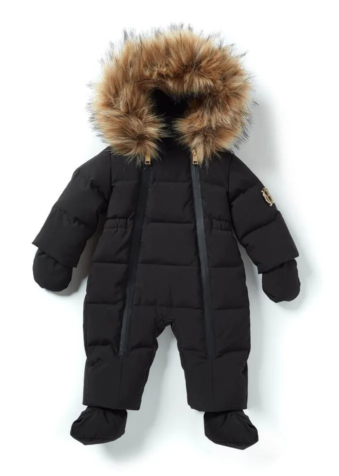 Little Little Gifting Holland Cooper Baby Snowsuit Liquorice