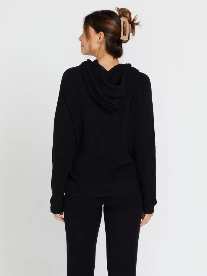 Lived In Lounge Zip Jacket 8211 Black Womens Volcom Jackets